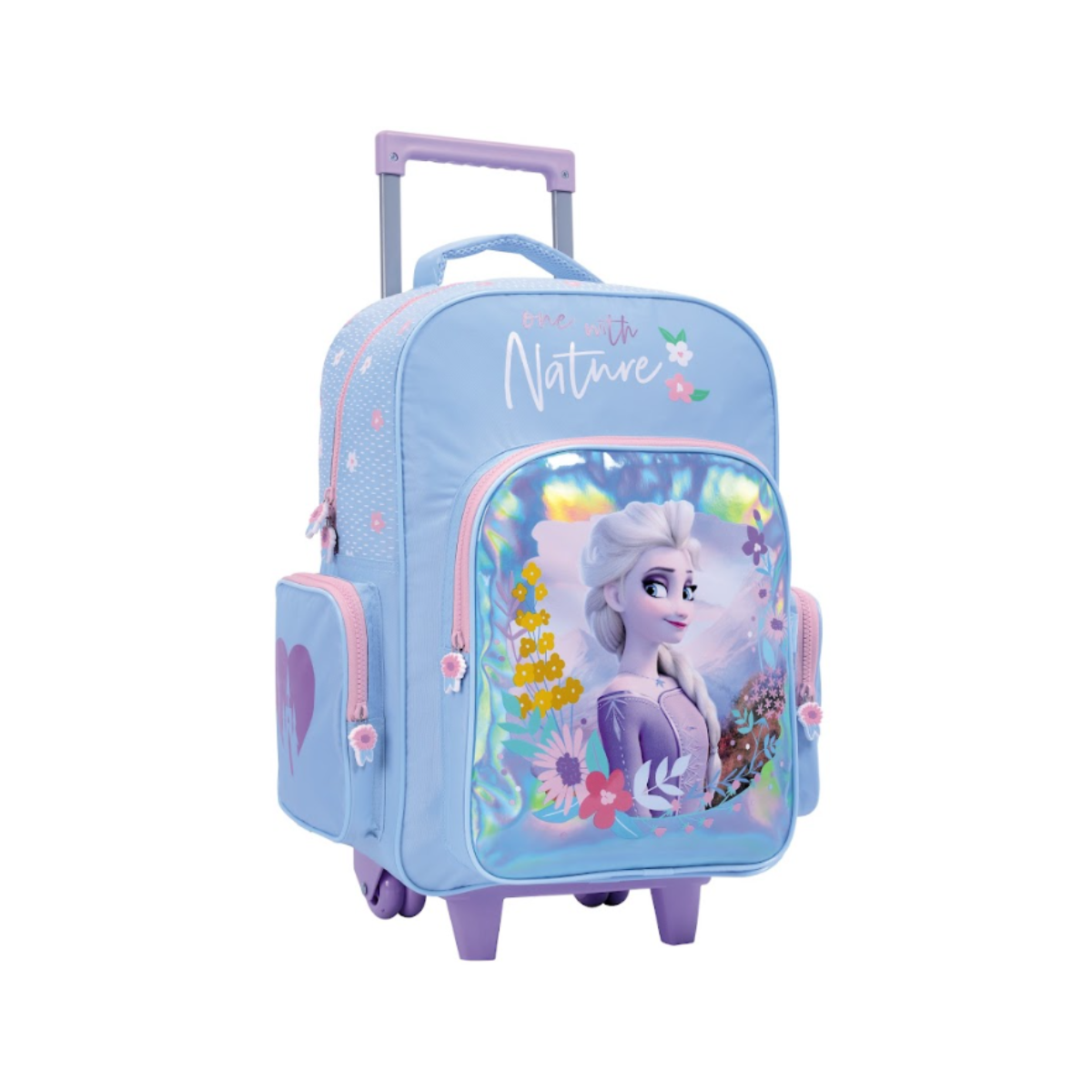 Mochila Con Carrito Frozen Nature 17 Pulgadas