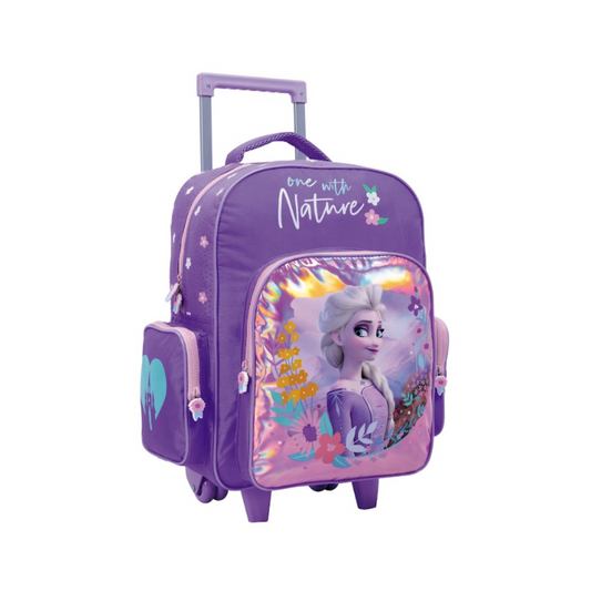 Mochila Con Carrito Frozen Nature 17 Pulgadas