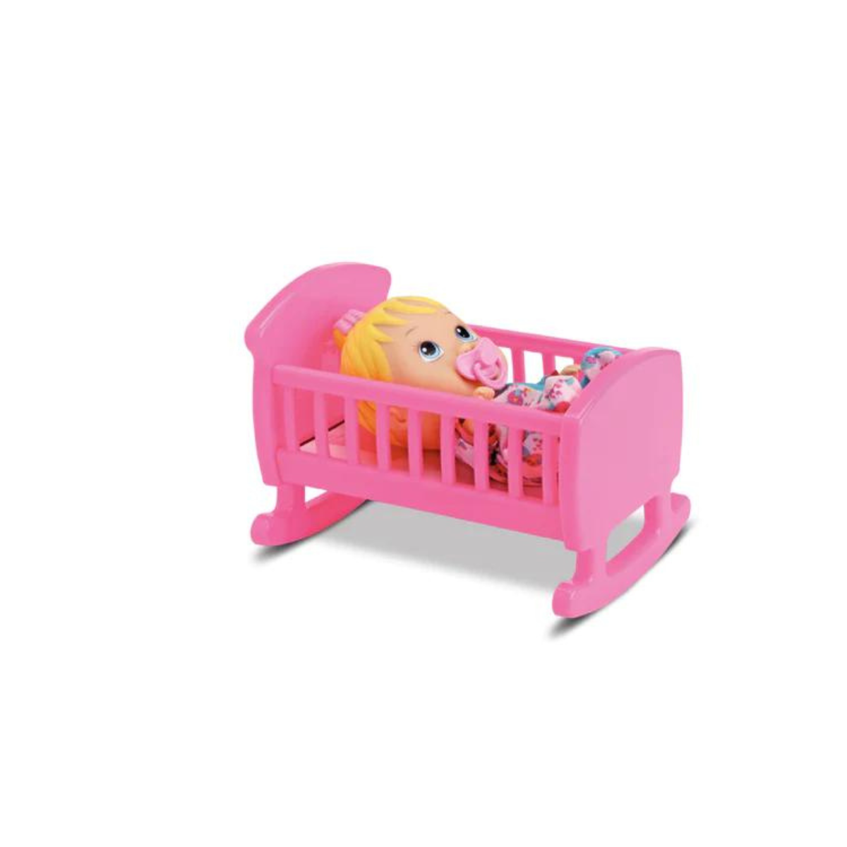 Muñeca Con Cuna Mecedora Divertoys