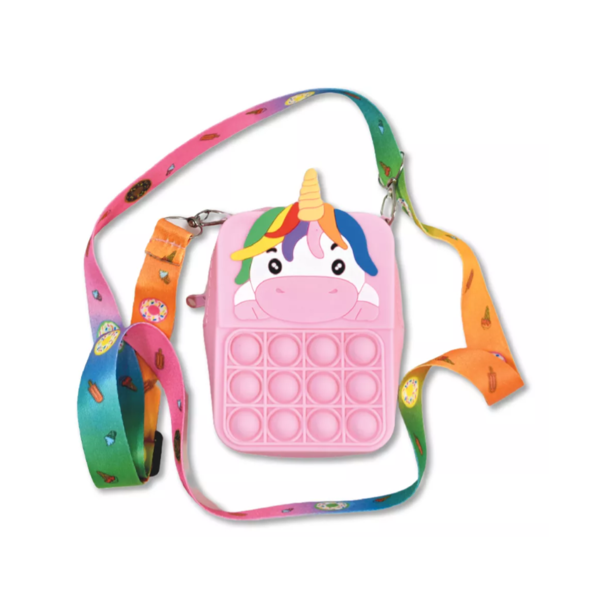 Cartera Pop It Diseño Cuadrado Con Caritas