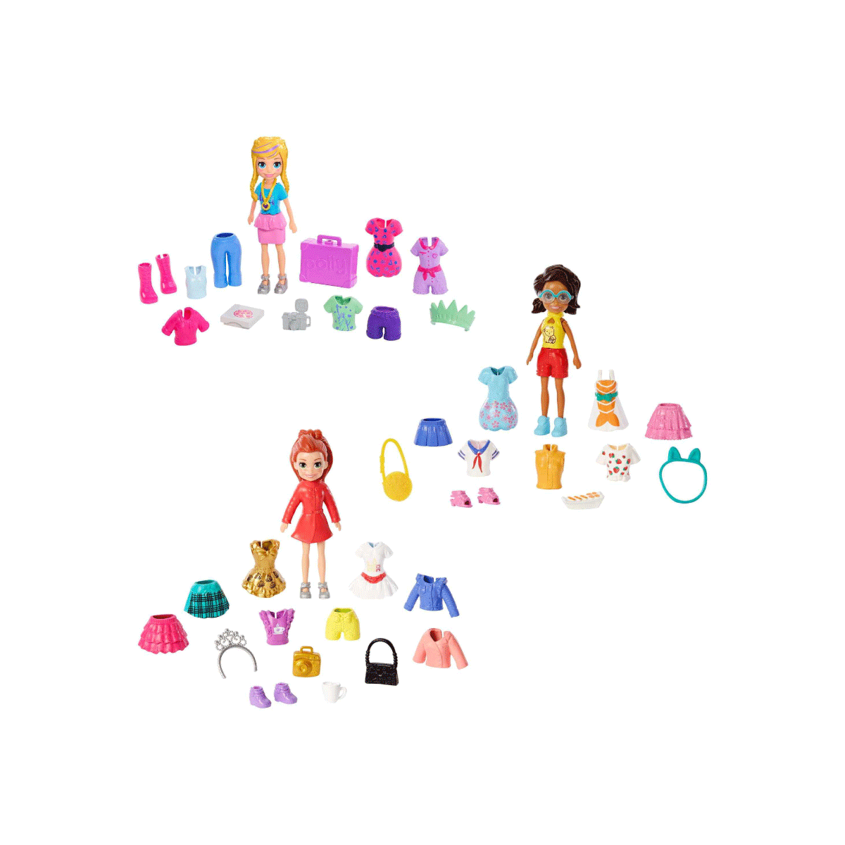 Polly Pocket Set Vacaciones Con Muñeca Y Accesorios Mattel