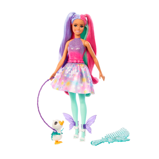 Muñeca Barbie Hada Con Sus Mascotas