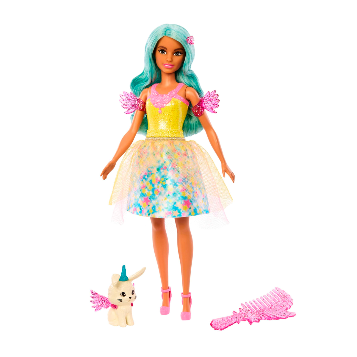 Muñeca Barbie Hada Con Sus Mascotas