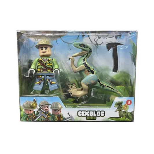 Muñeco Cixbloc Set Jurasic Aventura