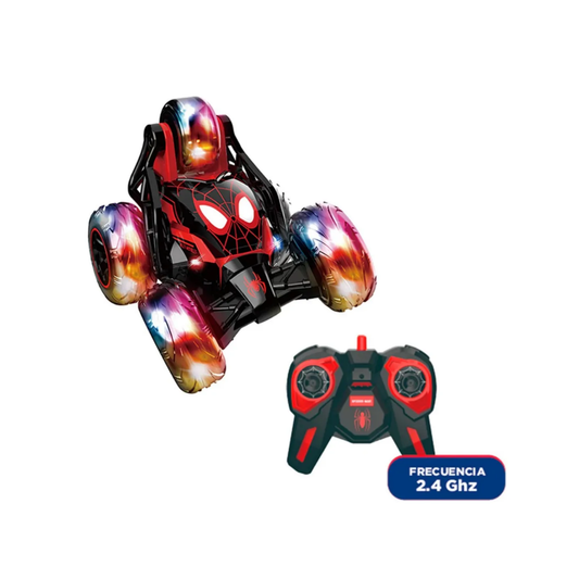 Auto RC Stunt Spiderman Negro