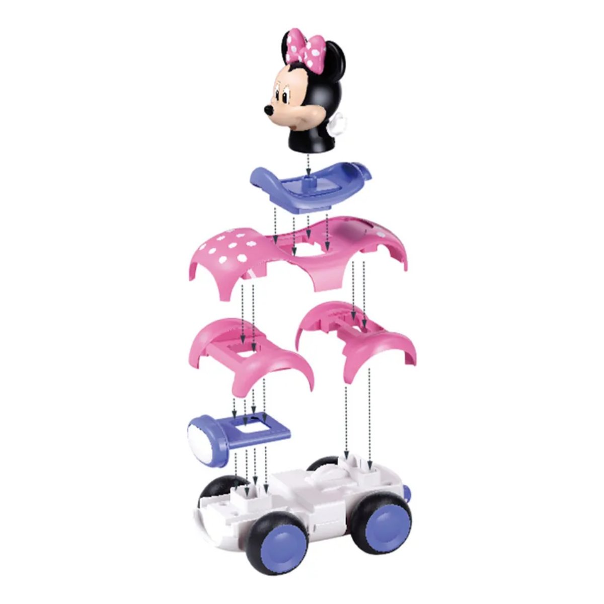 Auto a Fricción para Armar Minnie Mouse