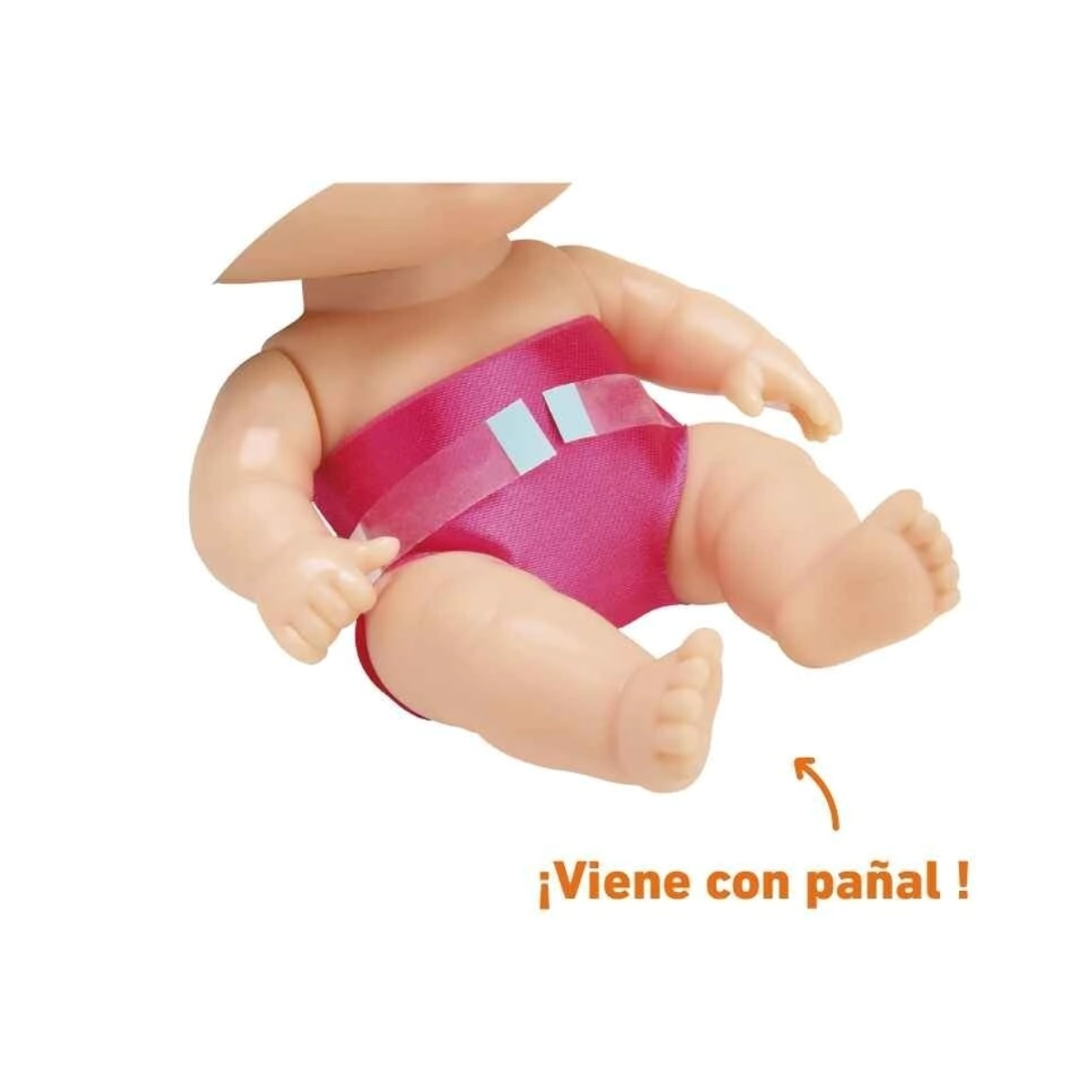 Muñeca My Little Glitter Articulada con Pelela y Biberón