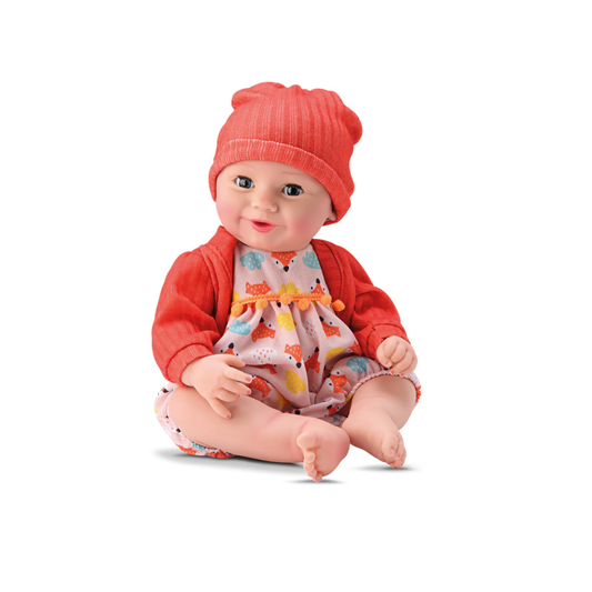 Muñeca New Born Unique Collection Arcoíris con Vestido Unicornio, Biberón Mágico y Pañal