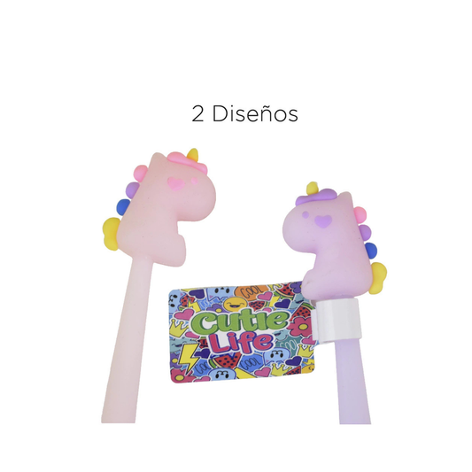 Bolígrafo de Gel Unicornio Cutie Life con Cuerpo de Silicona