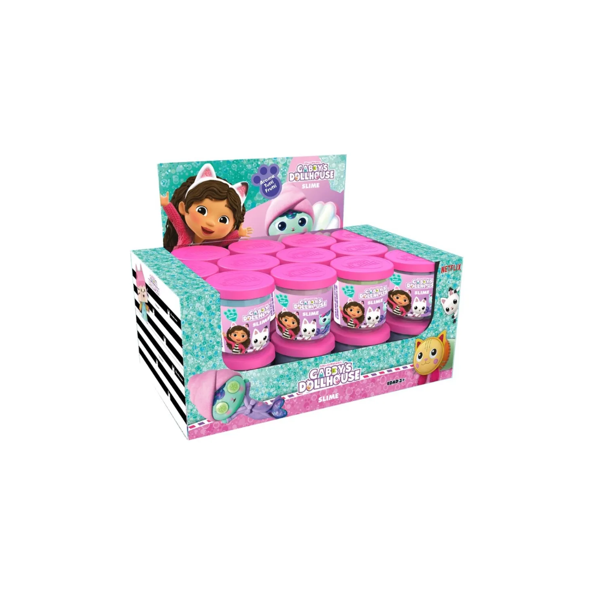 Pote Maxi Slime con Accesorios Gabby Dollhouse - Diversión Sensorial y Creativa