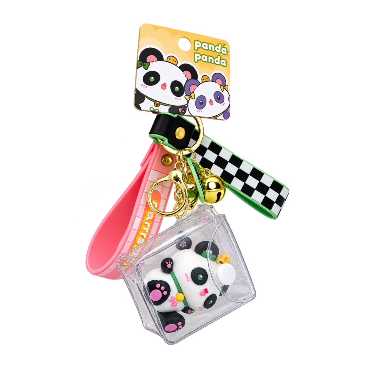 Llavero Oso Panda en Funda Transparente