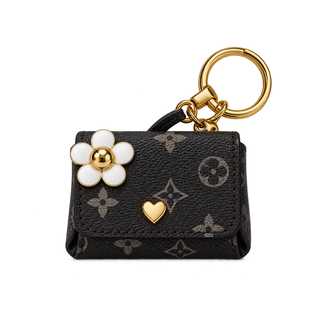 Llavero Mini Cartera Estampado con Flor