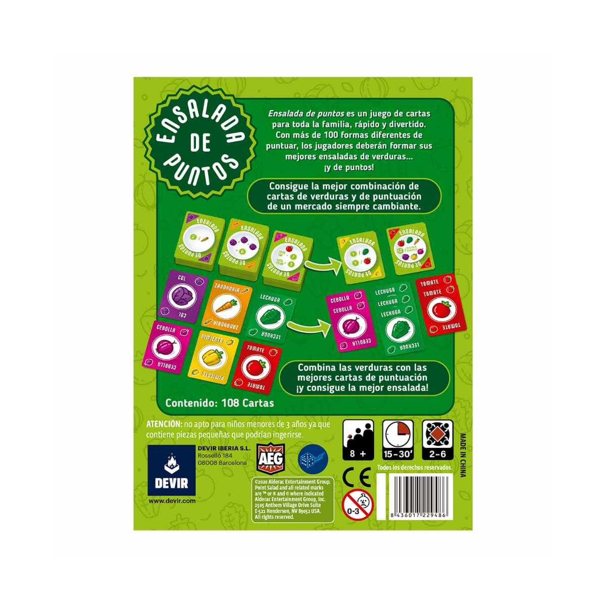Juego de Cartas ENSALADA DE PUNTOS Devir