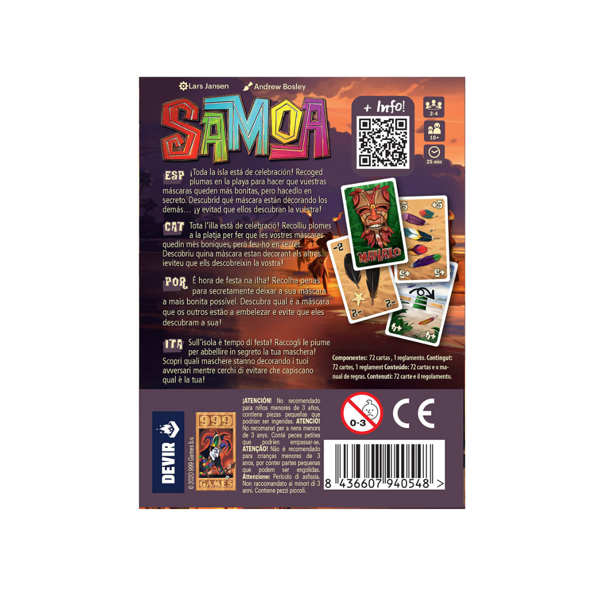Juego de Cartas SAMOA Devir