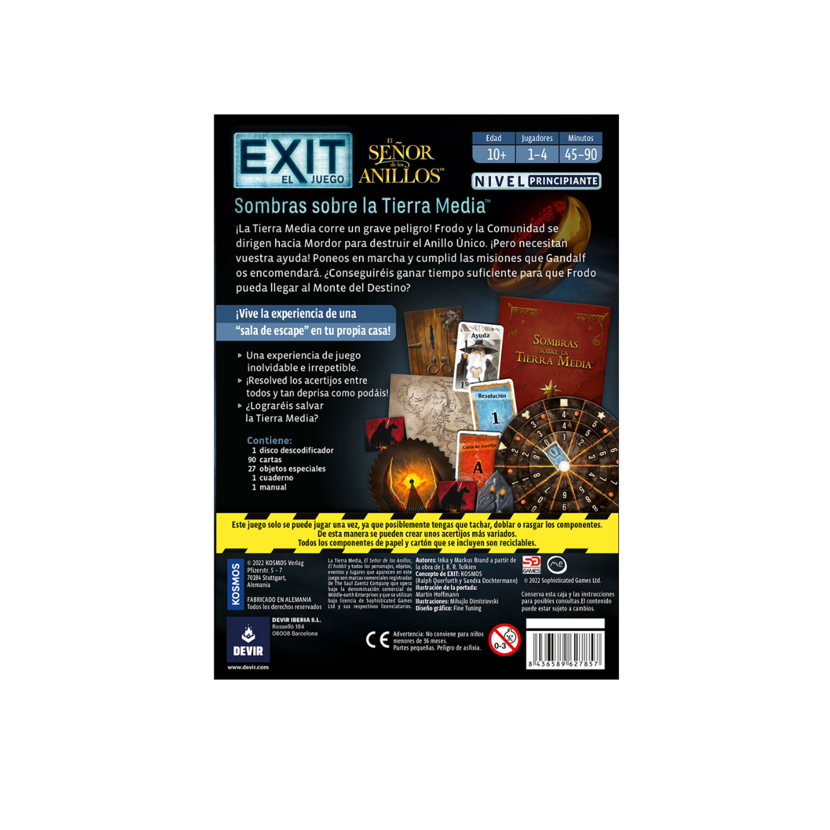 Juego de Mesa EXIT EL SEÑOR DE LOS ANILLOS Devir
