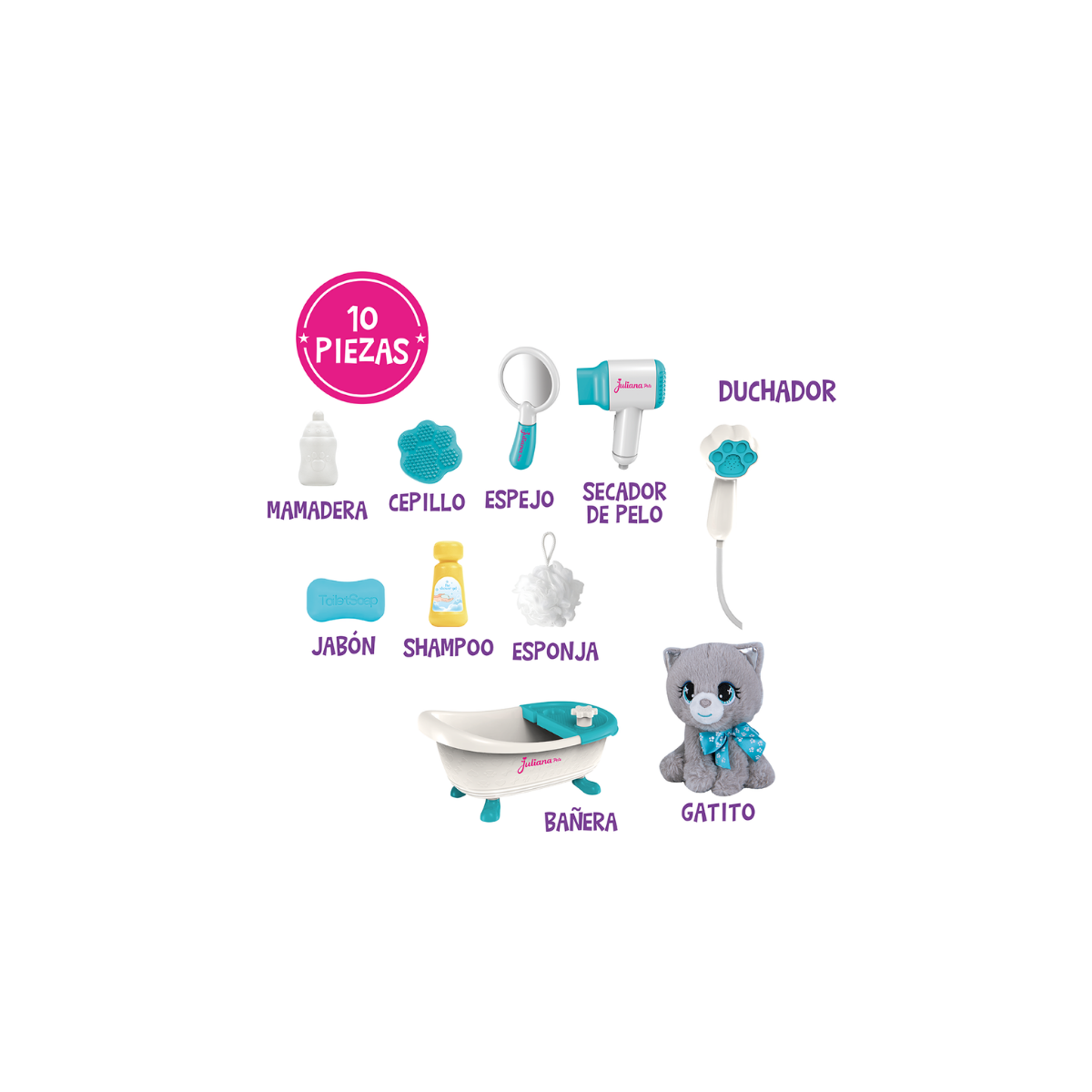 Juliana Pets Hora Del Baño Gato