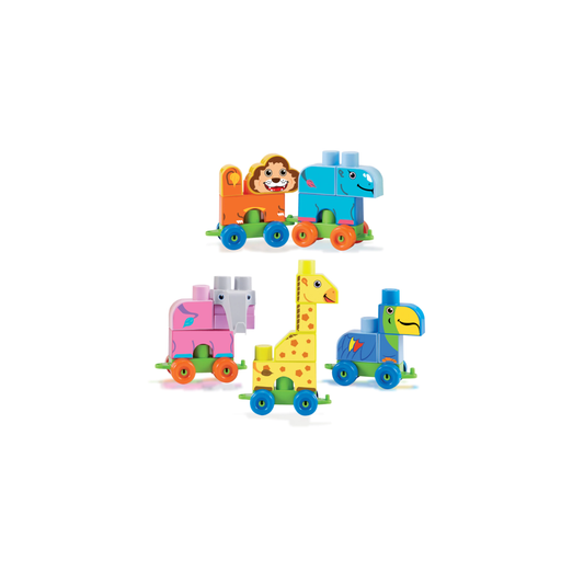 Bloques De Encastre Maxi Animales Tren Abrick Antex