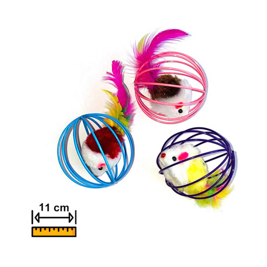 Pelota Con Ratón Para Mascotas