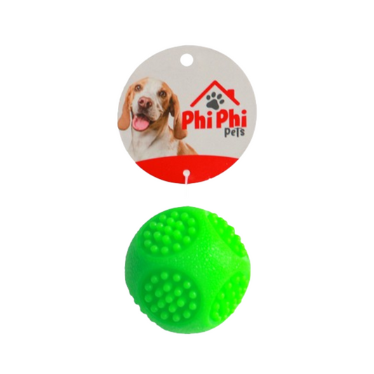 Pelota De Goma Dura Para Mascotas 6.5 CM En Tira De Impulso