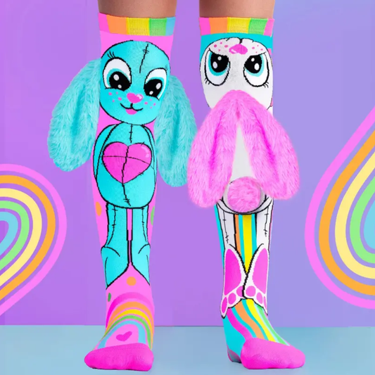 Medias MADMIA Bunny Arcoíris con Orejas y Pompones 3D