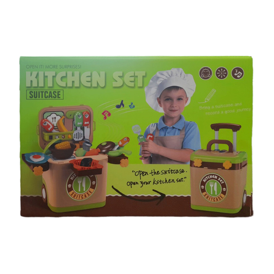 Valija Maletín con Carrito  De Viaje  con Luz Sonido