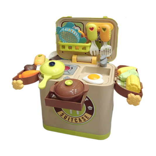 Valija Maletín con Carrito  De Viaje  con Luz Sonido