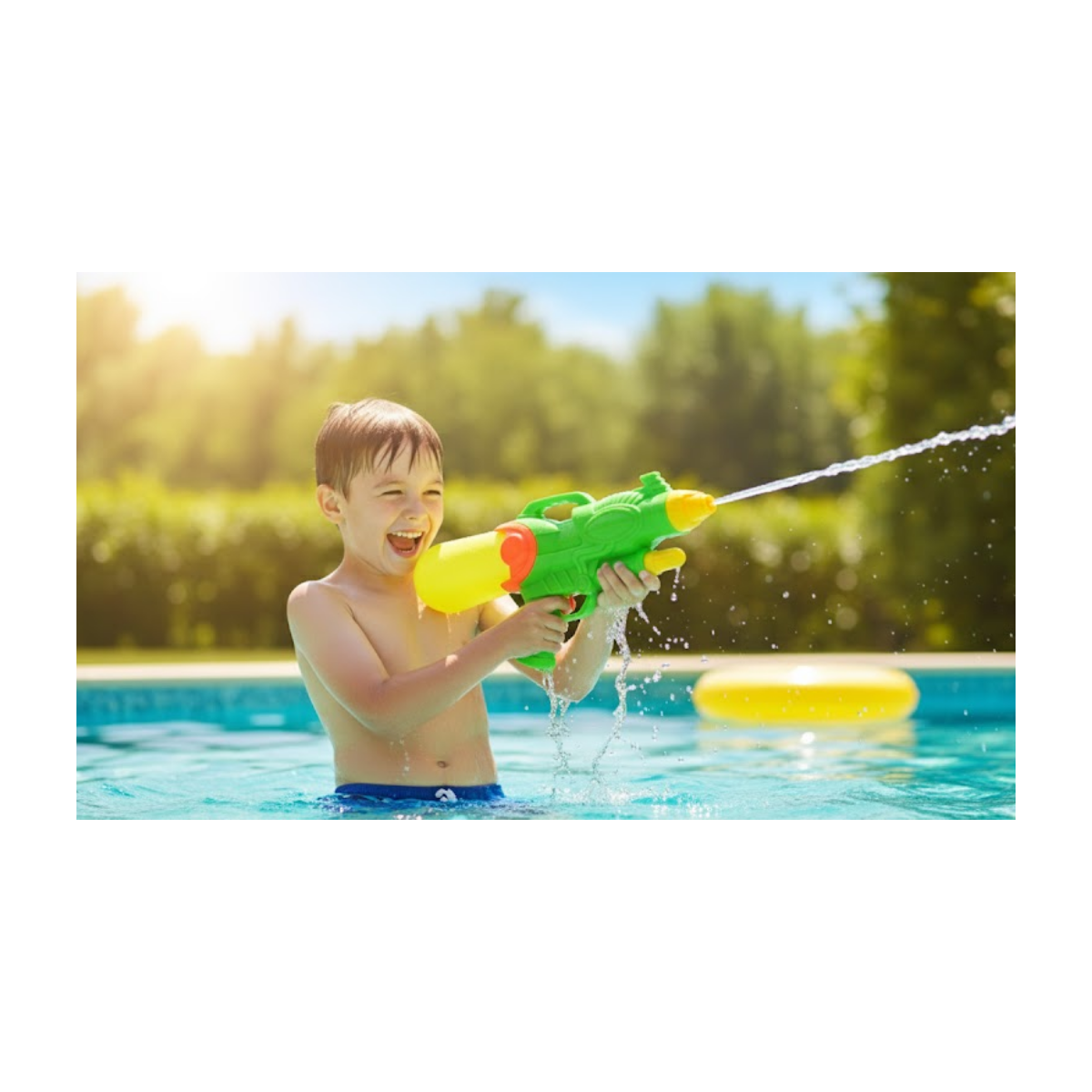 Pistola de Agua Verde y Naranja 18×30×7 cm