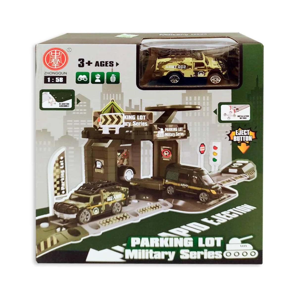 Vehículo Estacionamiento Militar