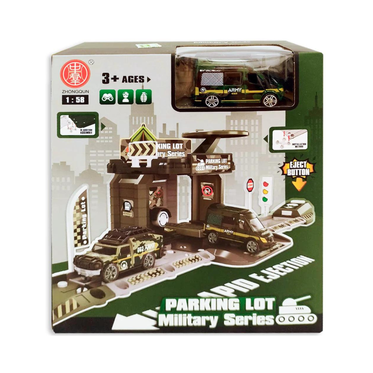 Vehículo Estacionamiento Militar