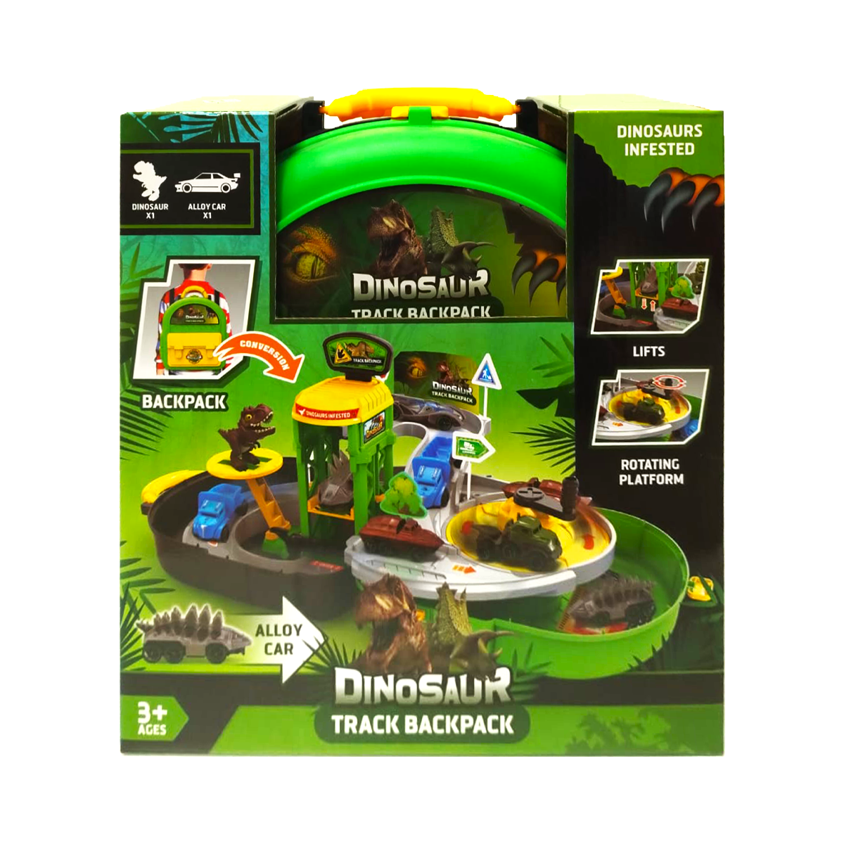 Mochila Playset De Dinosaurios Con Accesorios