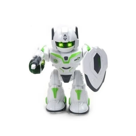 Robot Electronico con escudo y pistola Verde