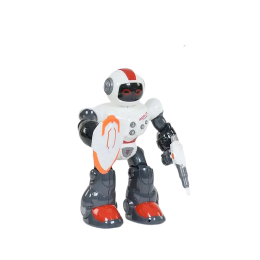 Robot Electronico con escudo y pistola Naranja