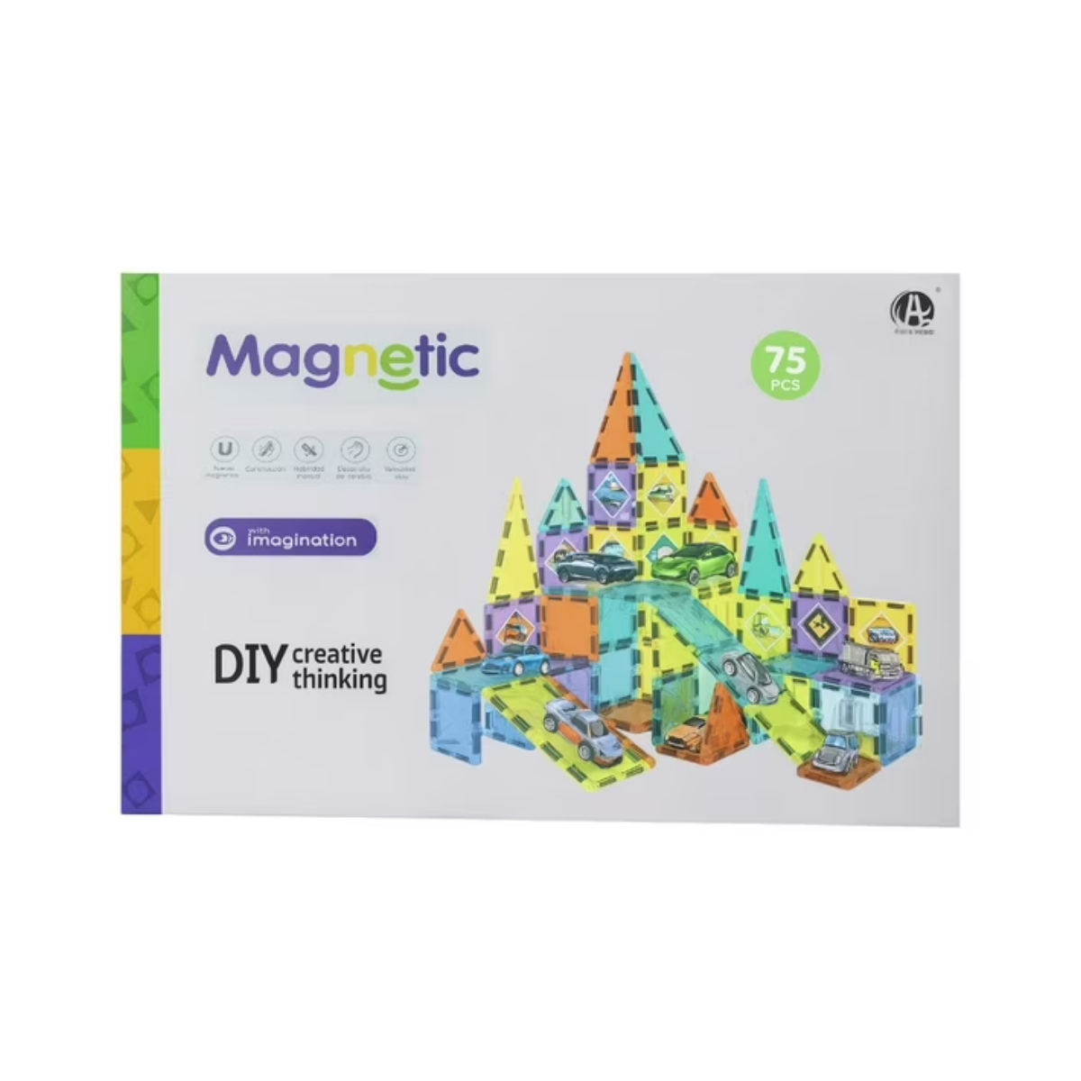 Juego Bloques Magneticos de 75 Piezas