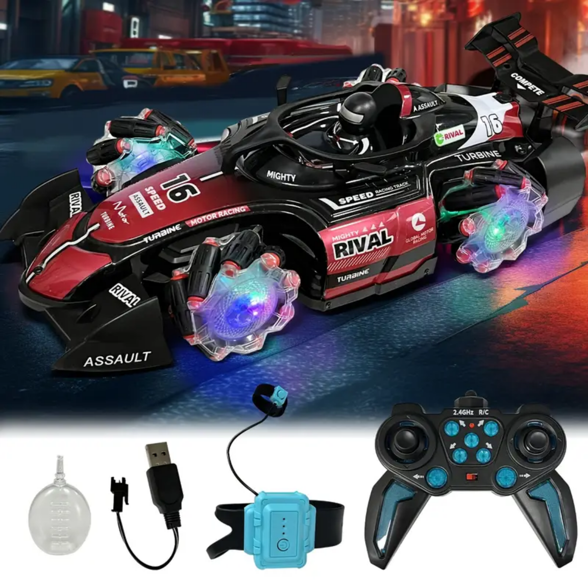 Auto A Control remoto F1 con Deteccion de Gestos