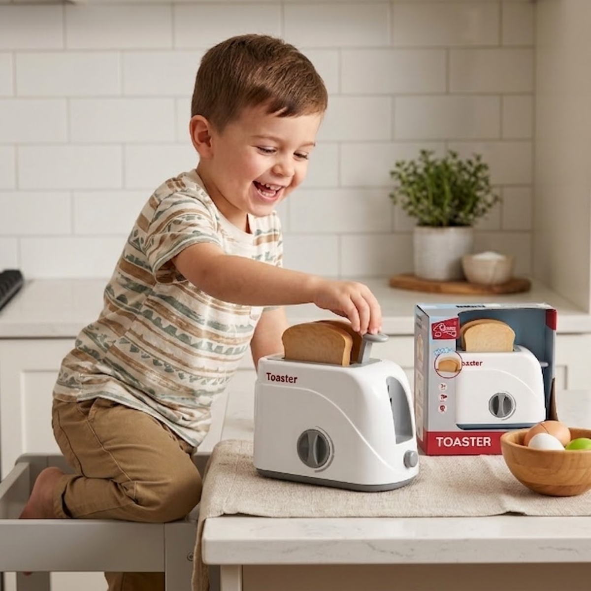 Mini Electro Tostadora de Juguete Interactiva