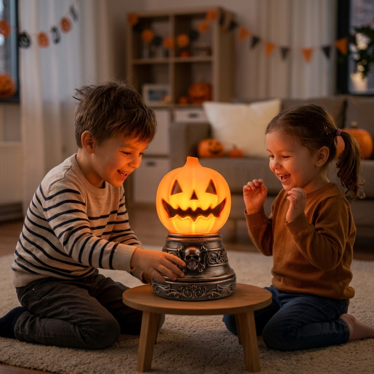 Linterna de Calabaza con Luz Halloween