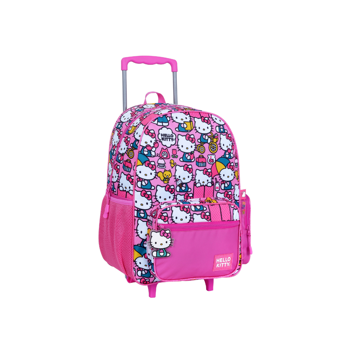 Mochila Hello Kitty Gatitos 17" con Carro – Escolar Reforzada