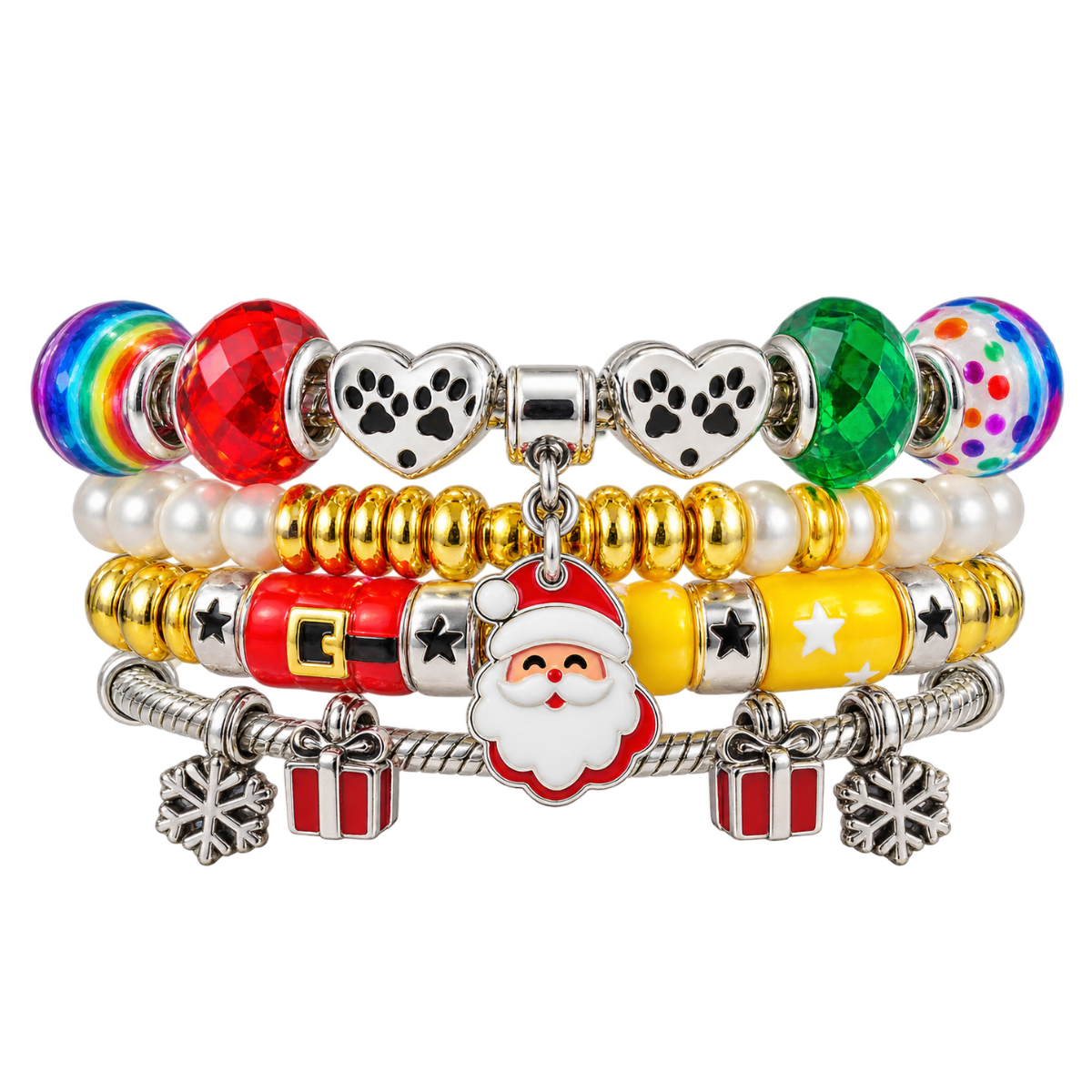 Navidad Bijou Silver Charms