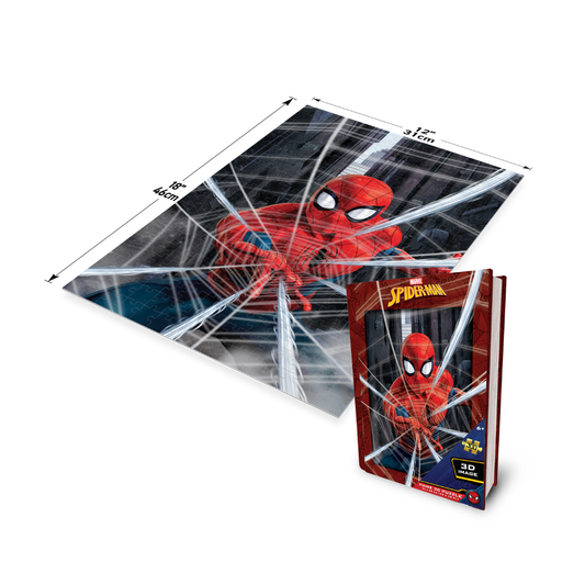 Rompecabezas Marvel Spiderman Telaraña en Caja de Lata 300 piezas
