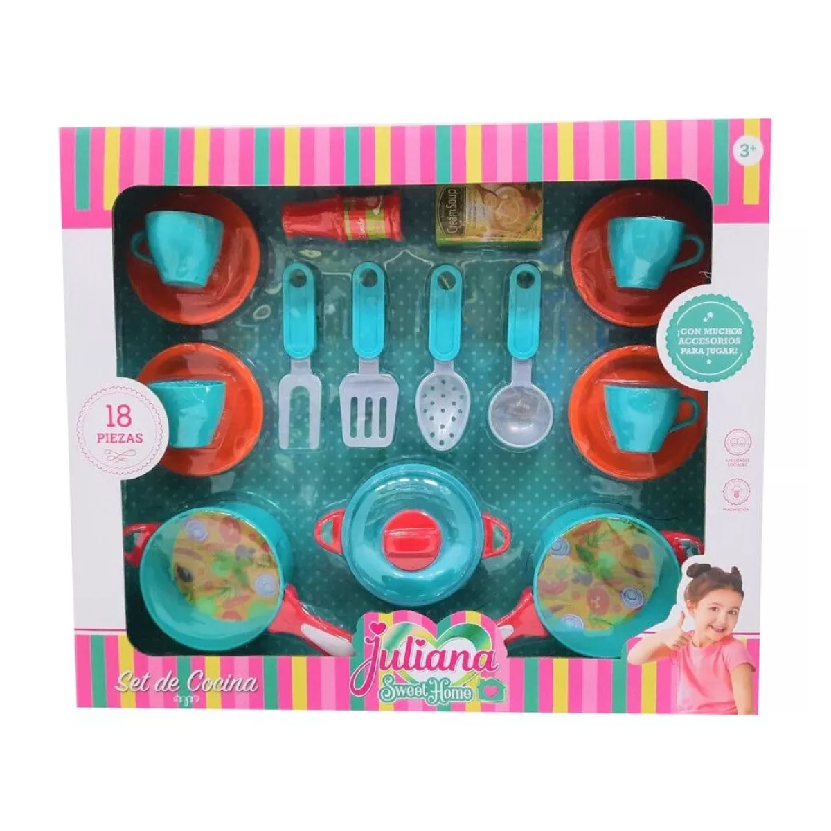 Juliana Sweet Home Set De Cocina 18 Piezas
