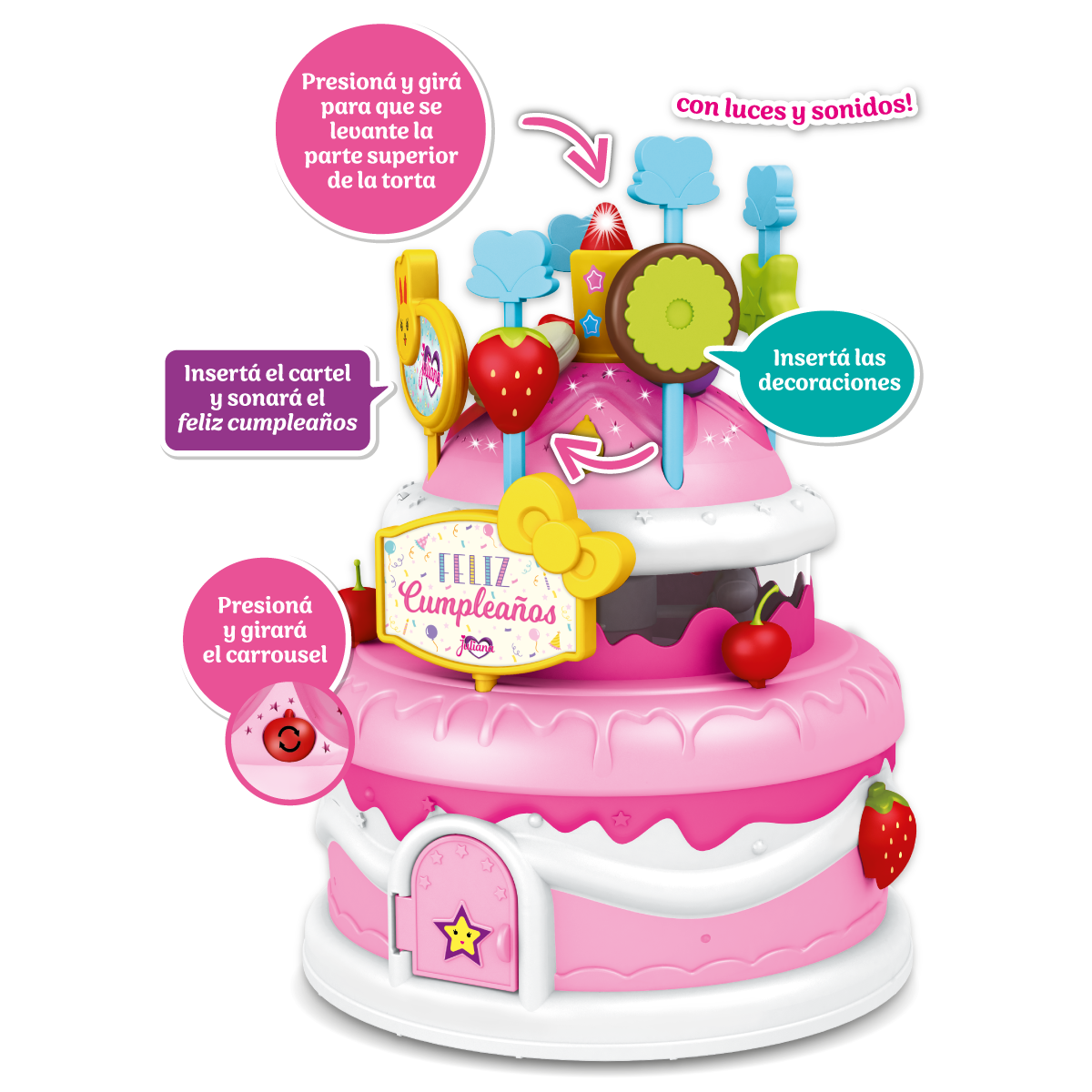 Juliana Torta Mágica con Carrousel