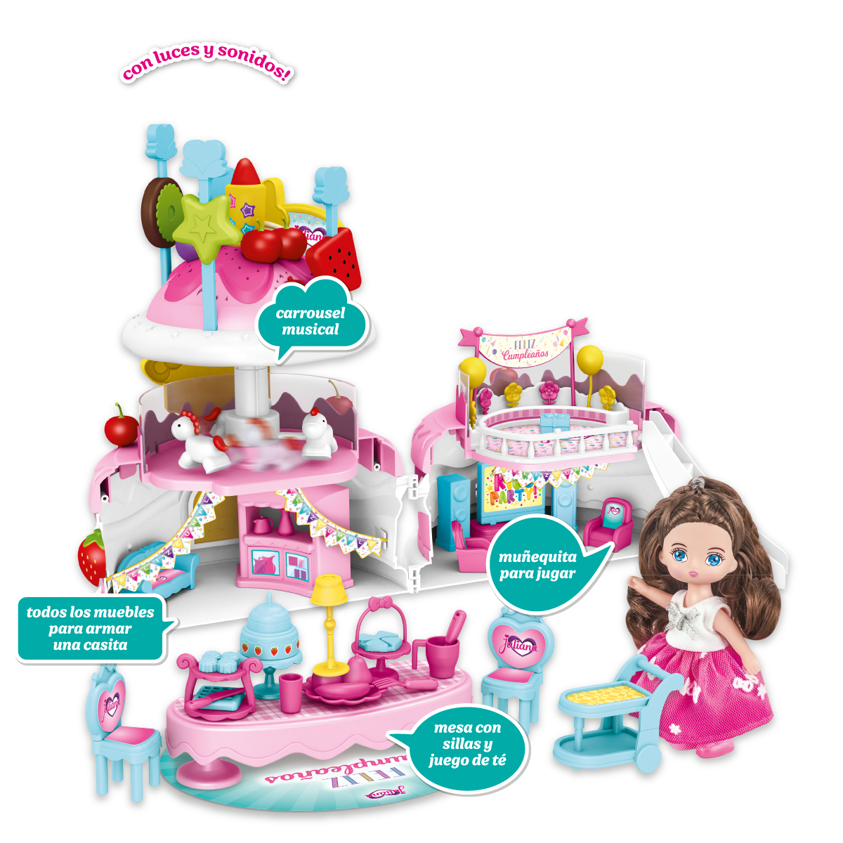 Juliana Torta Mágica con Carrousel