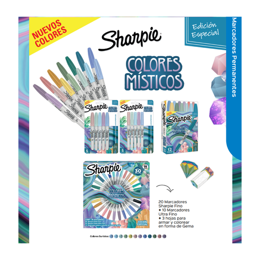 Sharpie Colores Místicos x Unidad