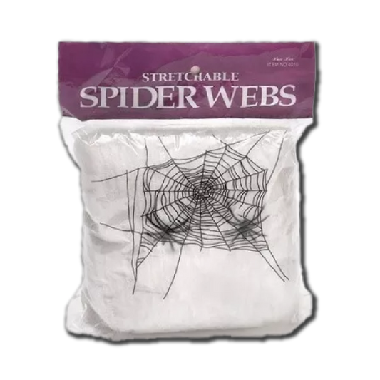 Telaraña Con Arañitas Blanca