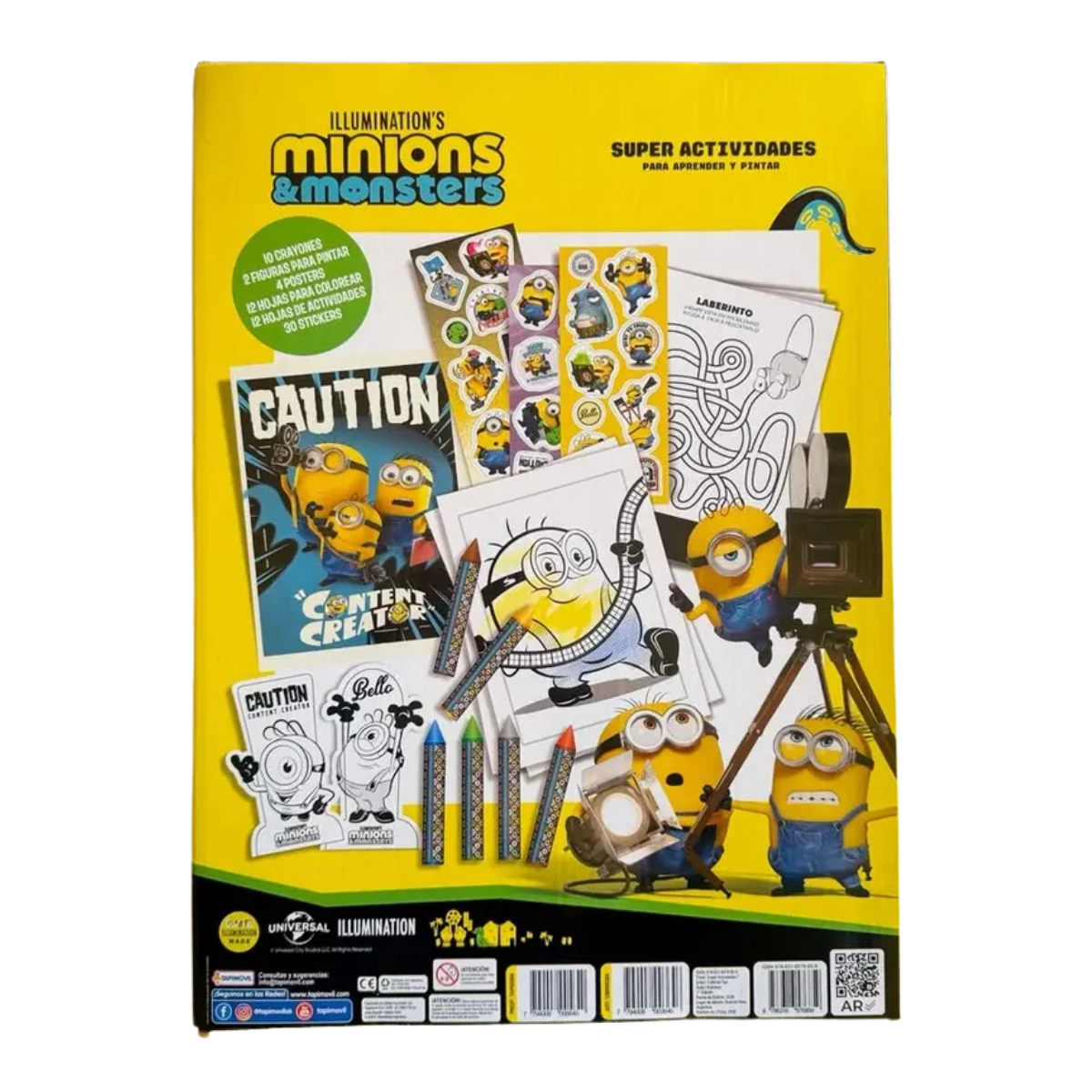 Set Super Actividades con Stickers y Crayones Minions