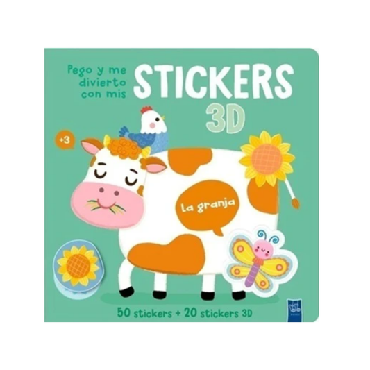 Libro de Actividades Pego y Me Divierto con Stickers 3D: La Granja