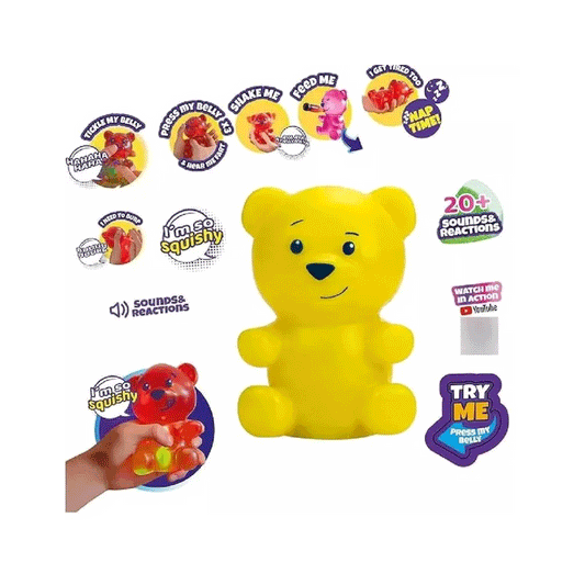 Muñeco Gummy Bear Amarillo Mascota Interactiva