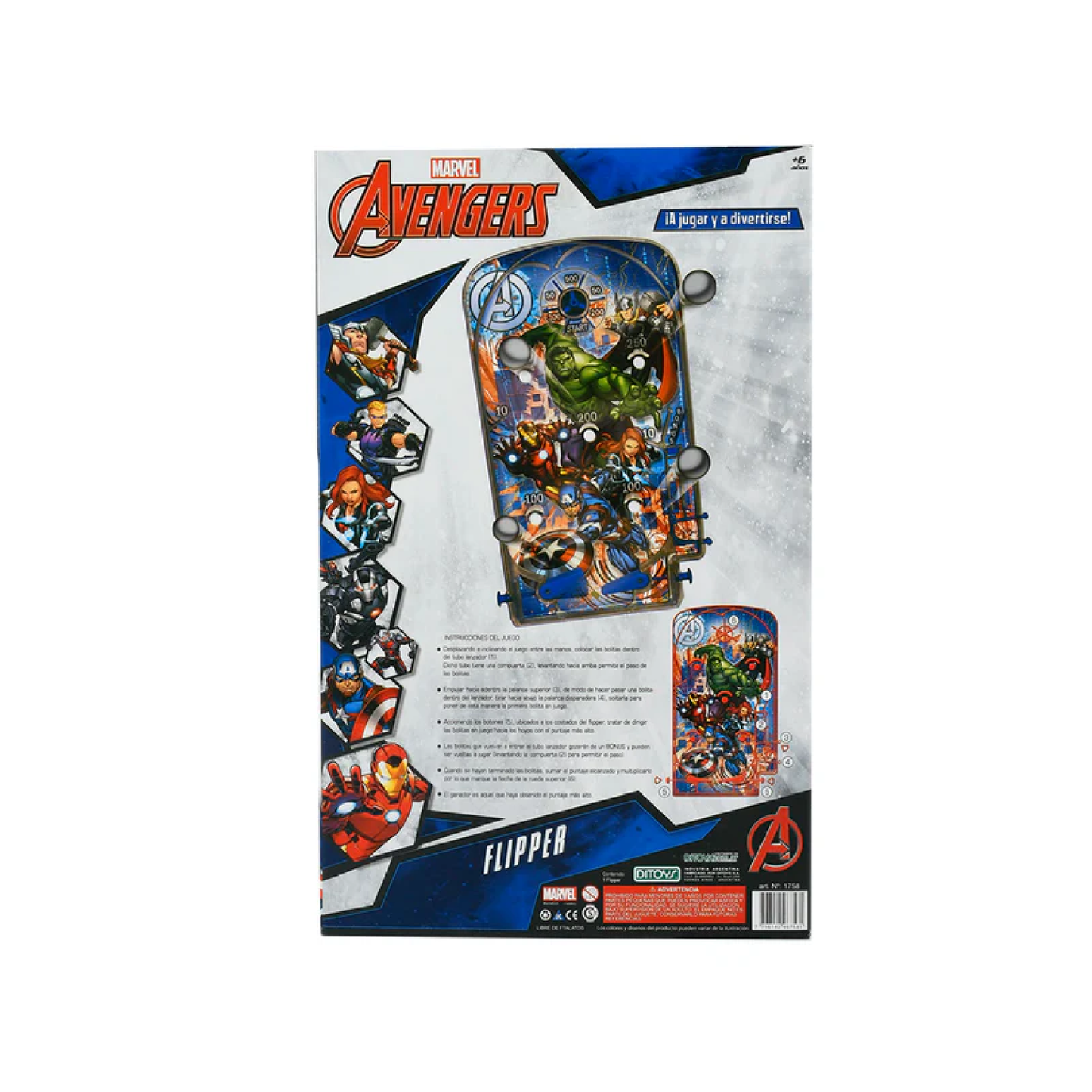 Juego de Mesa Flipper Advengers Ditoys