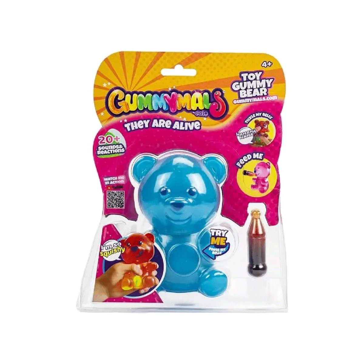 Muñeco Gummymals Oso Azul Mascota Interactiva