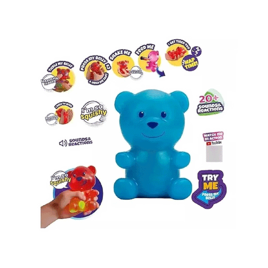 Muñeco Gummymals Oso Azul Mascota Interactiva